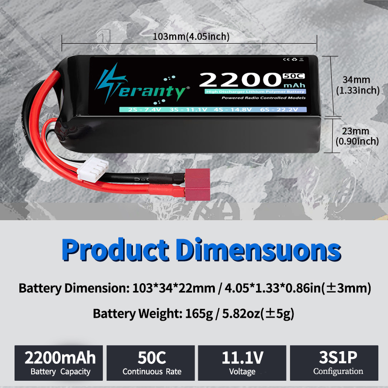 TERANTY 3S 2200/2400/2600mAh L - Drone Battery 3S recension och pris