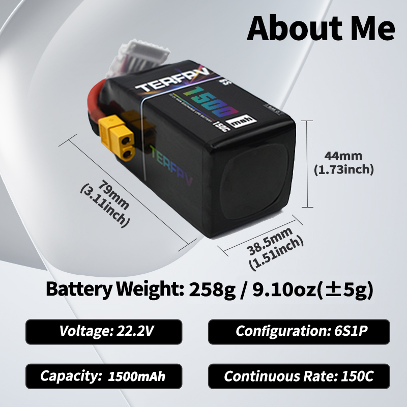 TERFPV Lipo Battery 6S 22.2V 1 - Drone Battery Lipo recension och pris